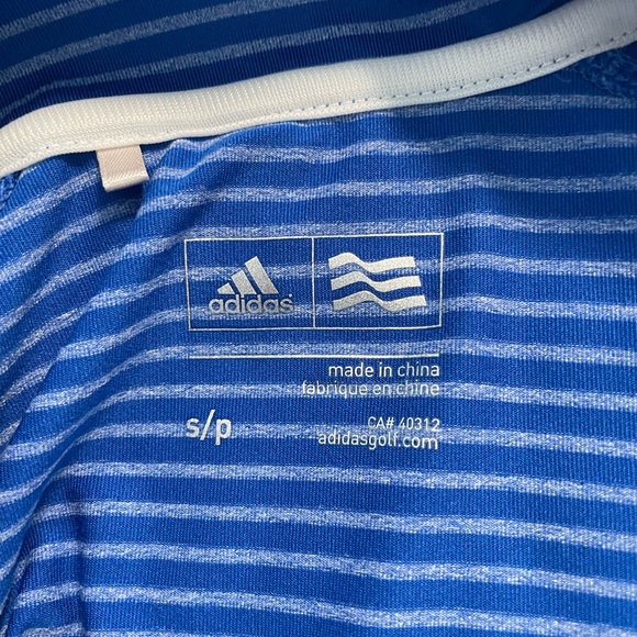 Adidas blue 1/4 zip pullover size S - Picture 5 of 6